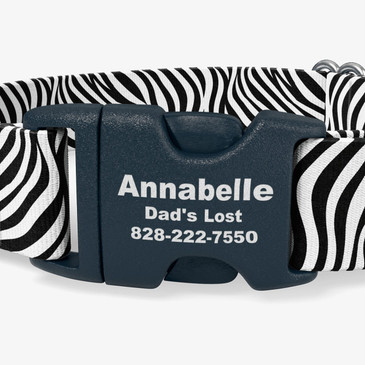 closeup of buckle personalization